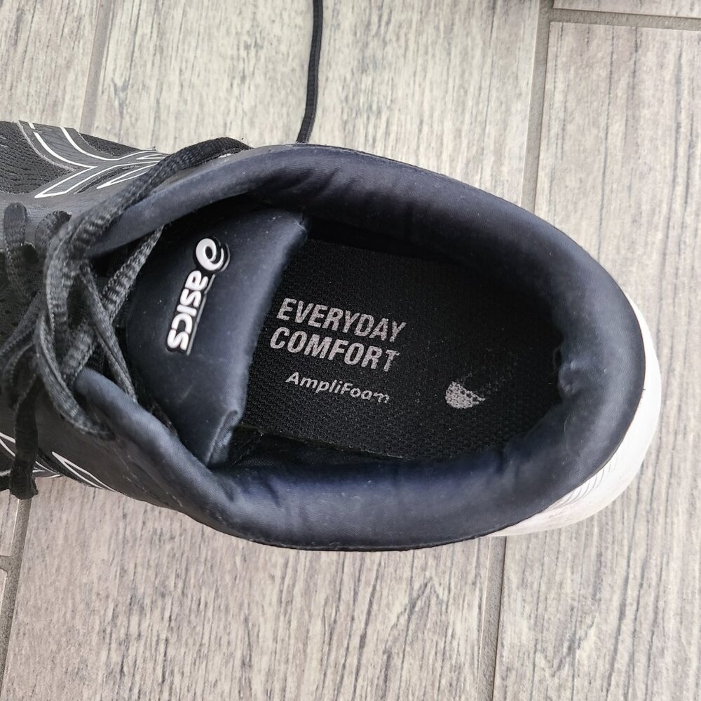 ASICS Amplica running shoes black white womens size 8.5 wide - Picture 13 of 14